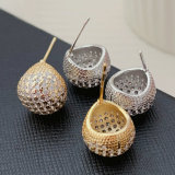 Pave ball earrings