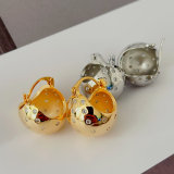 Fashion zircon ball hoops
