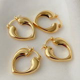 Metal heart earrings