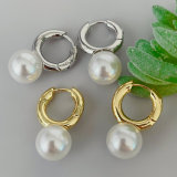 Big pearl drop earrings