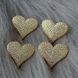 Pave heart earrings