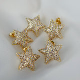 Pave star earrings