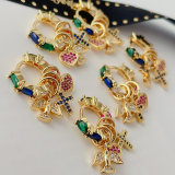 Colorful charms hoops