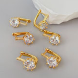 Simple pave earrings