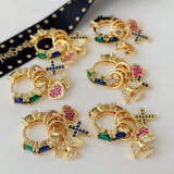 Colorful charms hoops
