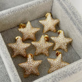 Pave star earrings