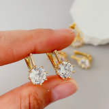 Simple pave earrings
