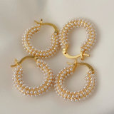 Full pearl hoops