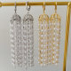 Long pearl tassel earrings
