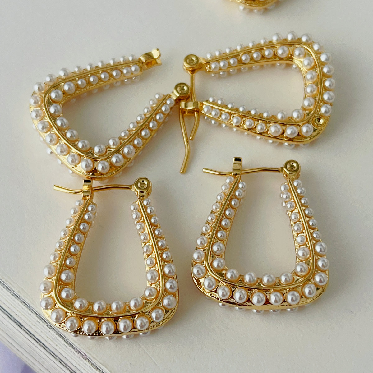 Full pearl earrings
