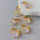 Simple pave earrings