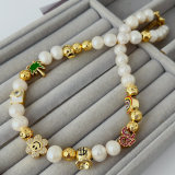 Mix charm pearl necklace