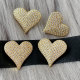 Pave heart earrings