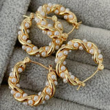 Twist pearl earrings