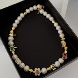 Mix charm pearl necklace