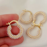 Full pearl hoops