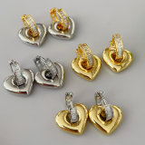Heart pendant earrings