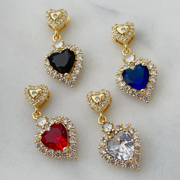 Pave heart pendant
