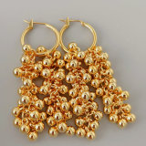 Long ball tassel earrings