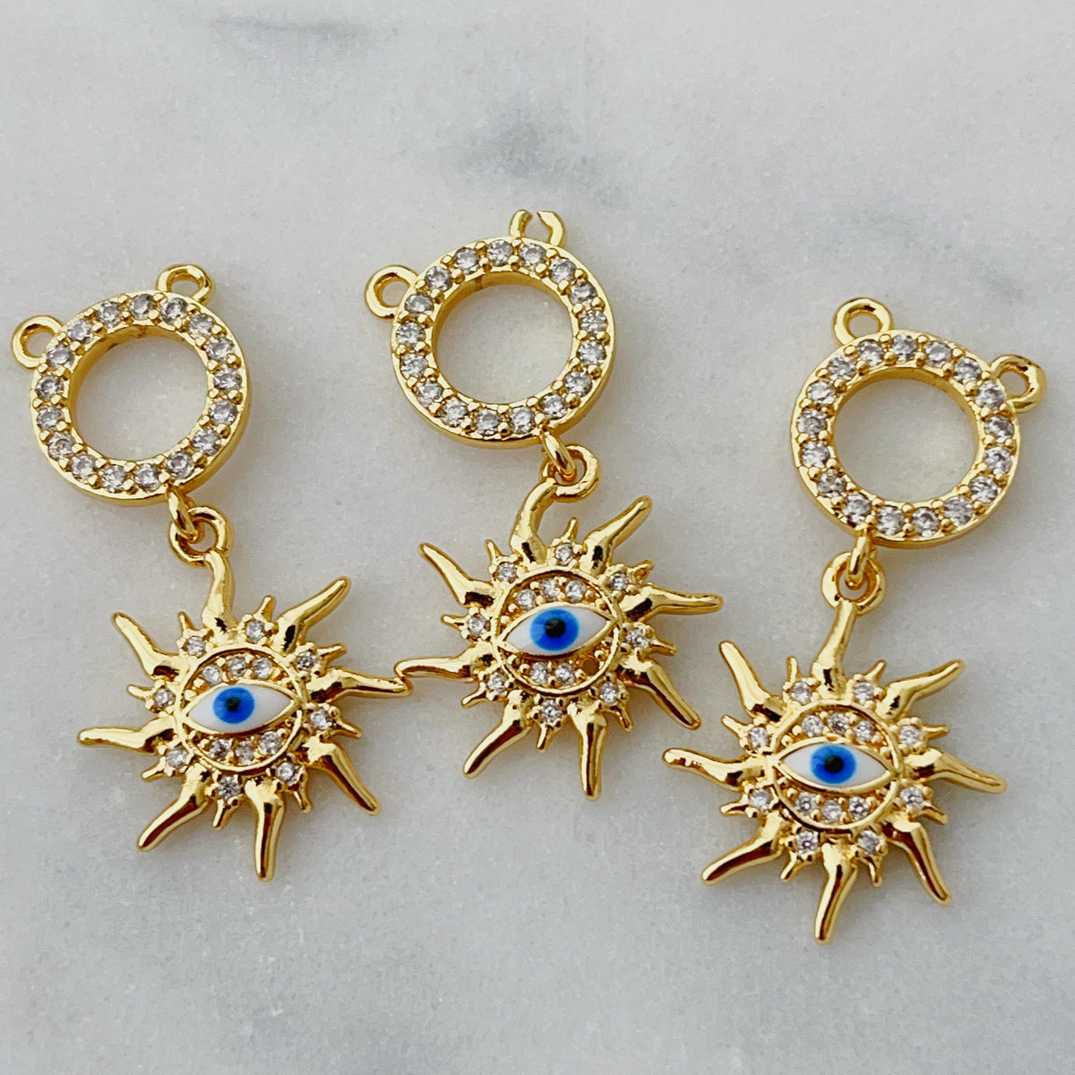 Eye sunflower charm
