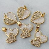 Pave heart star charm