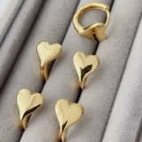 Metal heart earrings