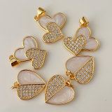 Pave heart star charm