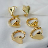 Metal heart earrings