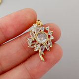 Pave flower charm