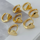 Metal heart earrings