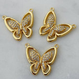 Pave zircon butterfly charm