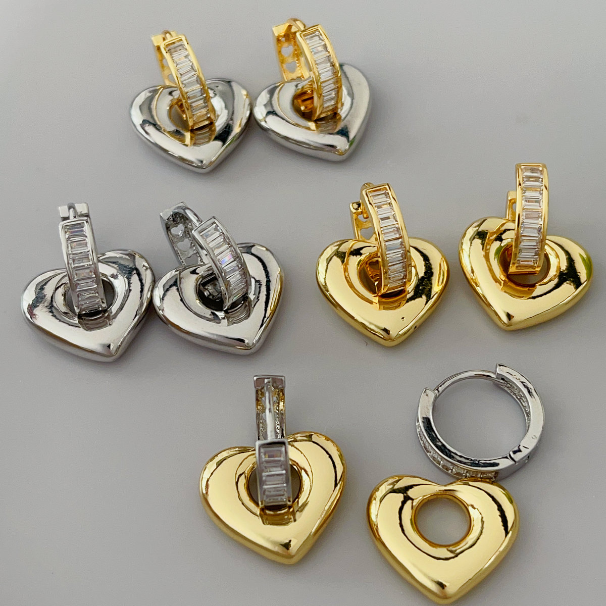 Heart pendant earrings