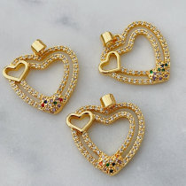 Pave heart charm