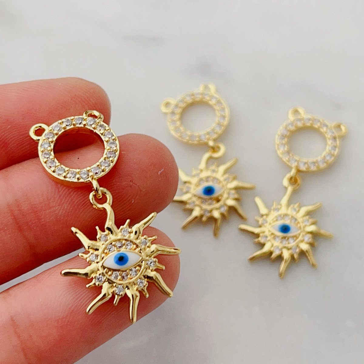 Eye sunflower charm