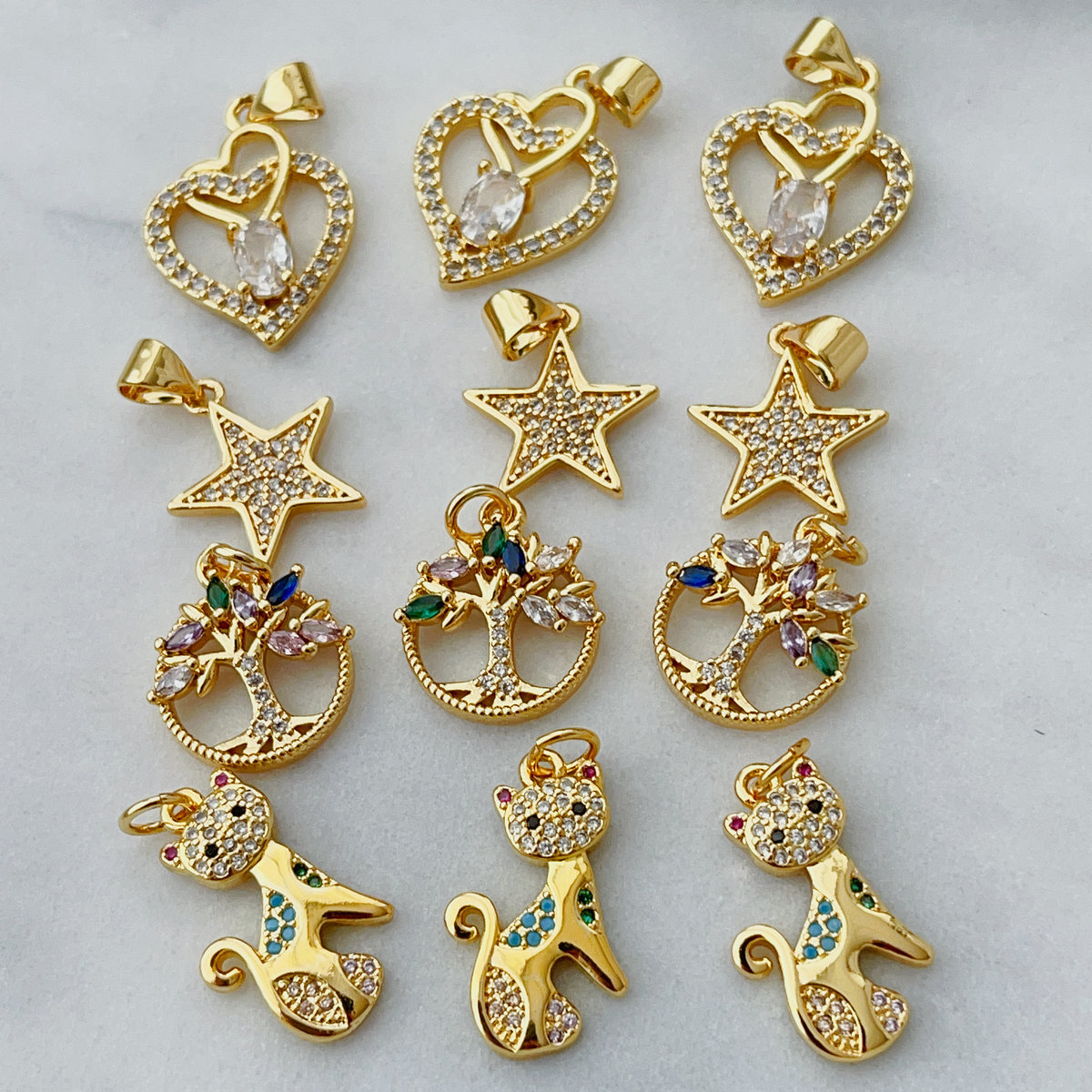Pave star charm