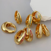 Simple pave earrings