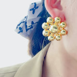 Metal flower earrings