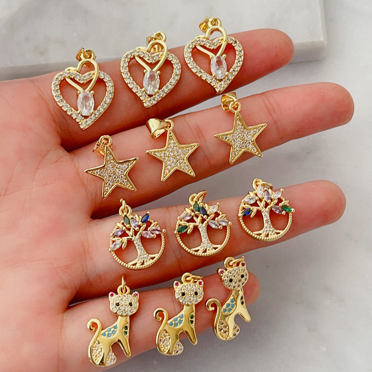 Pave star charm