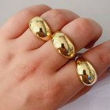 Gold metal adjustable ring