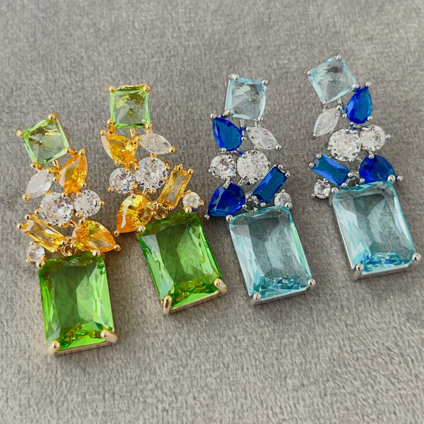 Fine zircon party earrings