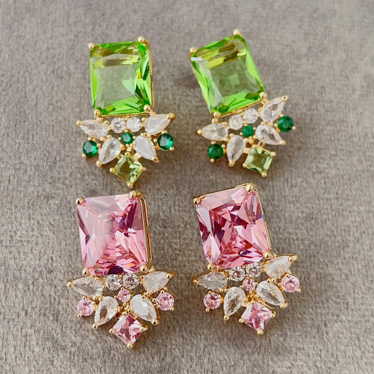 Fine zircon party earrings