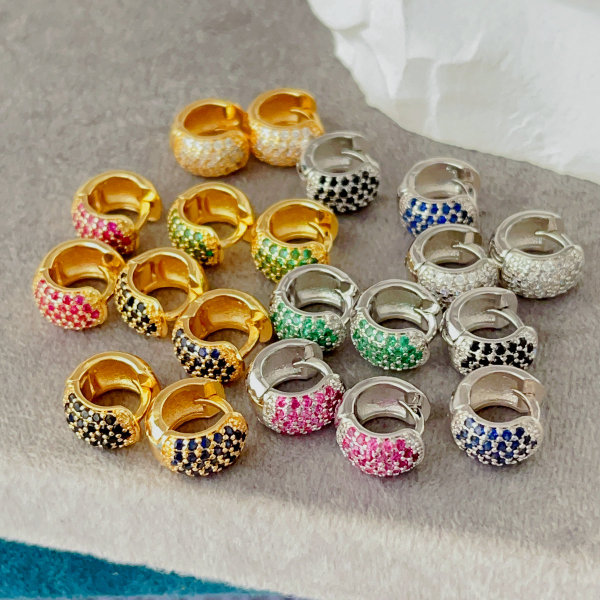 Small zircon hoops