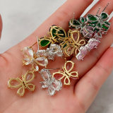 Crystal butterfly earrings