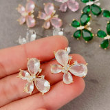 Crystal butterfly earrings