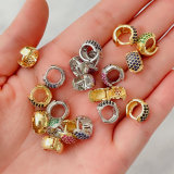 Small zircon hoops