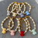 Fresh water pearl bear bracelet