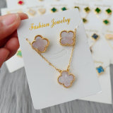 Clover set earring and necklace
