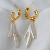 Fresh water pearl pendant earrings