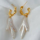 Fresh water pearl pendant earrings
