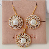 Pearl set earrings and necklace